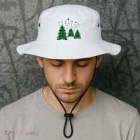 Festive Christmas Trees Pattern Bucket Hat thumb 2