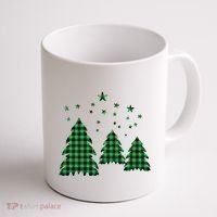 Festive Christmas Trees Pattern Coffee Mug thumb 1