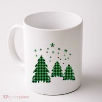 Festive Christmas Trees Pattern Coffee Mug thumb 0