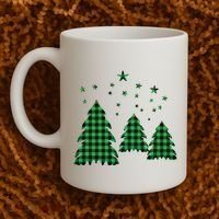 Festive Christmas Trees Pattern Coffee Mug thumb 2