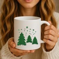 Festive Christmas Trees Pattern Coffee Mug thumb 3