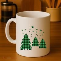 Festive Christmas Trees Pattern Coffee Mug thumb 4