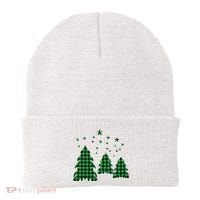 Festive Christmas Trees Pattern Beanie thumb 0