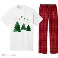 Festive Christmas Trees Pattern Pajama Set thumb 0