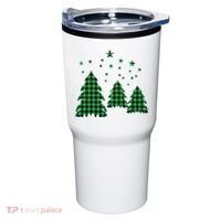 Festive Christmas Trees Pattern Tumbler thumb 0