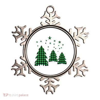 Festive Christmas Trees Pattern Ornament
