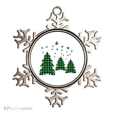 Festive Christmas Trees Pattern Ornament