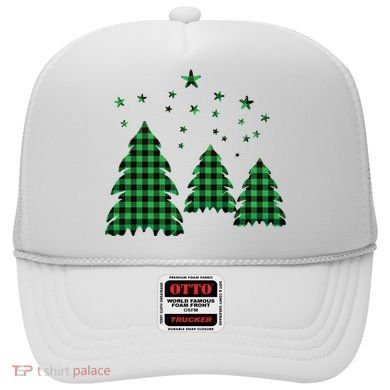 Festive Christmas Trees Pattern Hat