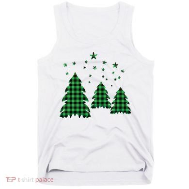 Festive Christmas Trees Pattern Tank Top