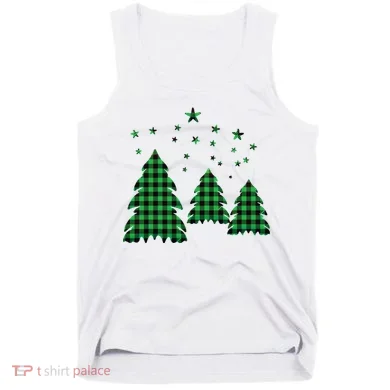 Festive Christmas Trees Pattern Tank Top