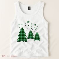 Festive Christmas Trees Pattern Tank Top thumb 2