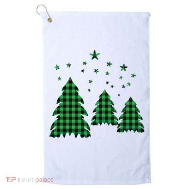 Festive Christmas Trees Pattern Golf Towel