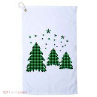 Festive Christmas Trees Pattern Golf Towel thumb 0