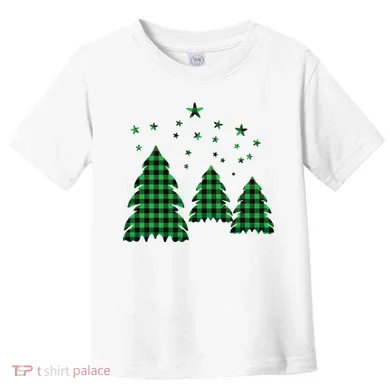 Festive Christmas Trees Pattern Toddler T-Shirt