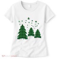Festive Christmas Trees Pattern Women's T-Shirt thumb 0