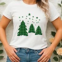 Festive Christmas Trees Pattern Women's T-Shirt thumb 2