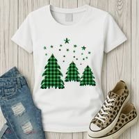 Festive Christmas Trees Pattern Women's T-Shirt thumb 3