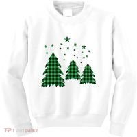 Festive Christmas Trees Pattern Kids Sweatshirt thumb 0