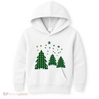 Festive Christmas Trees Pattern Kids Hoodie thumb 0