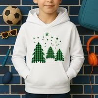 Festive Christmas Trees Pattern Kids Hoodie thumb 2