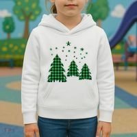 Festive Christmas Trees Pattern Kids Hoodie thumb 3