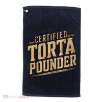 Funny Certified Torta Pounder Latino Golf Towel thumb 0
