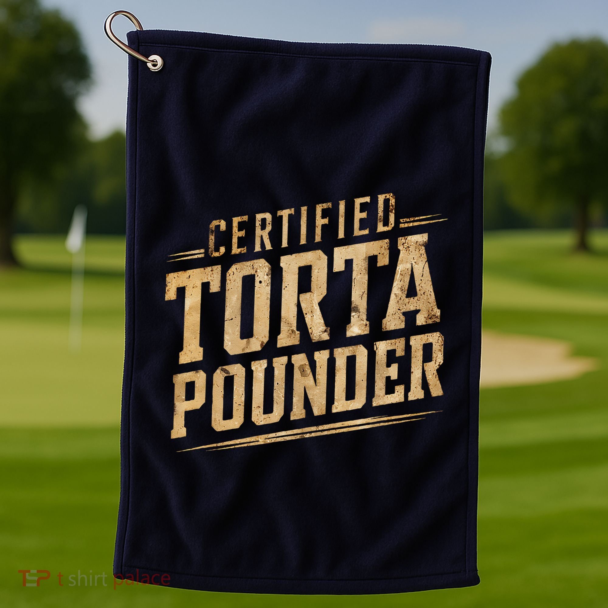 Funny Certified Torta Pounder Latino Golf Towel