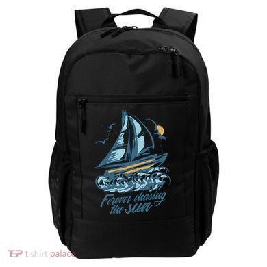 Forever Chasing The Sun Sail Boat Backpack
