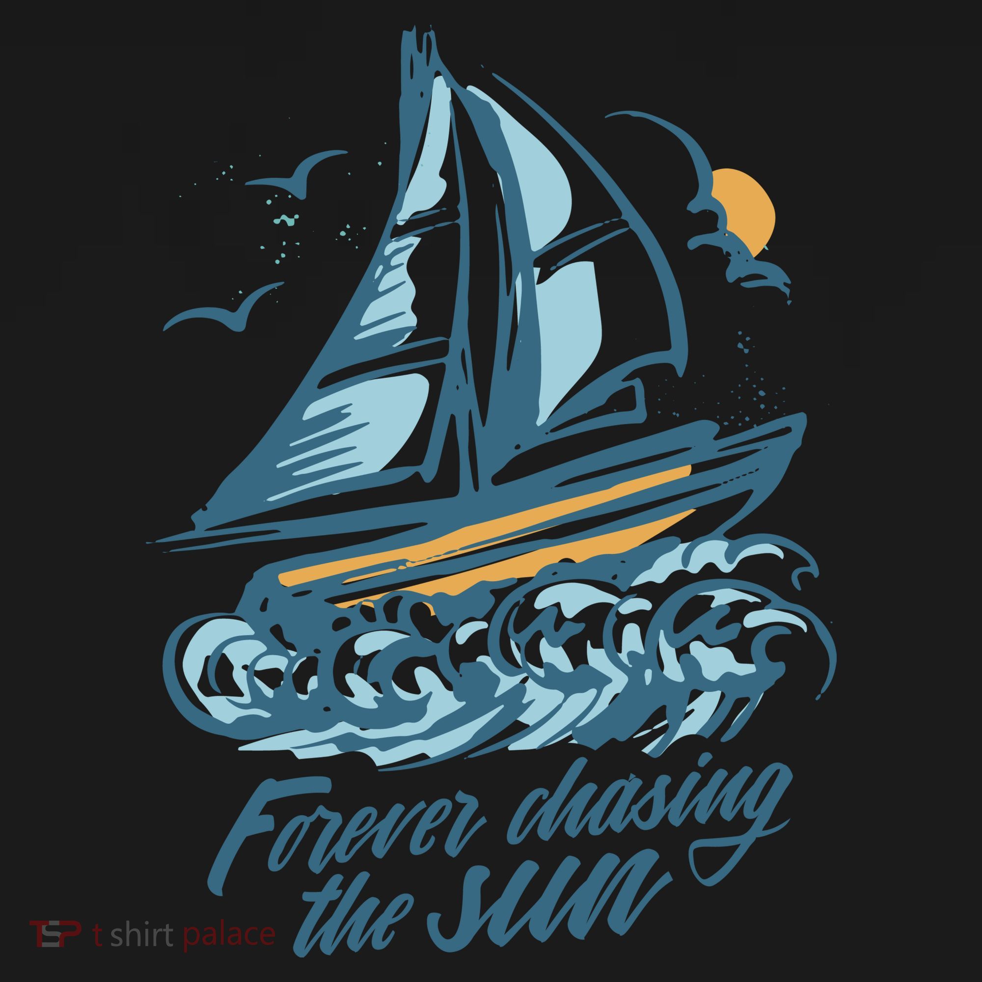 Forever Chasing The Sun Sail Boat Backpack