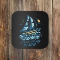 Forever Chasing The Sun Sail Boat Coaster thumb 0