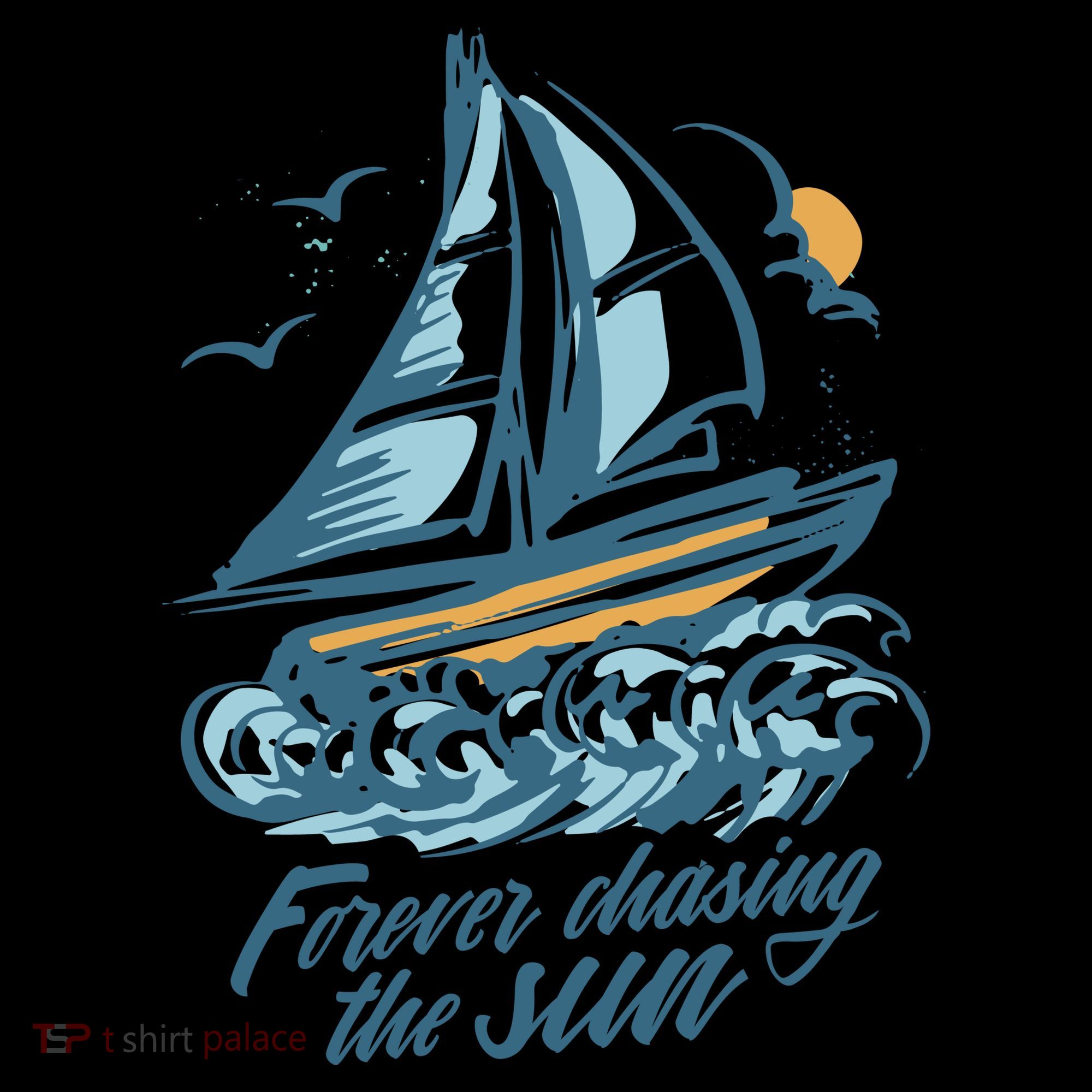 Forever Chasing The Sun Sail Boat Toddler Hoodie