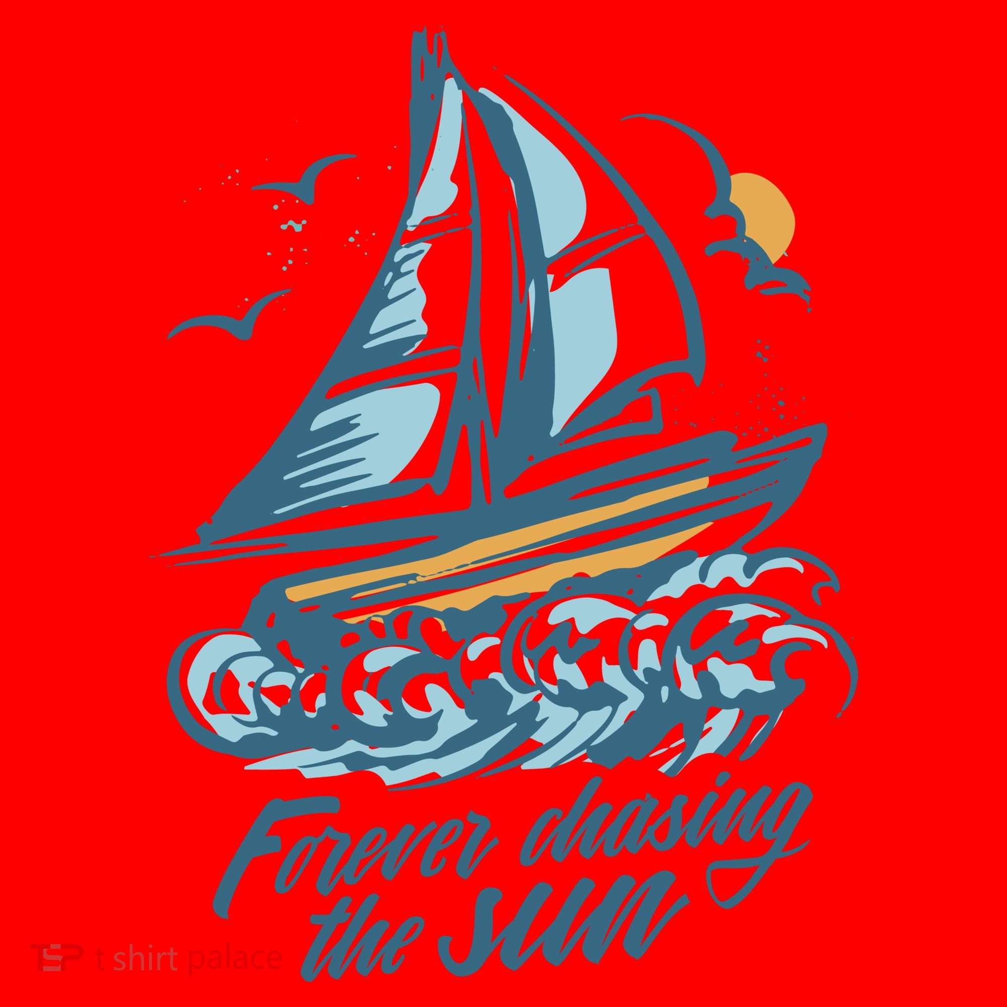 Forever Chasing The Sun Sail Boat Santa Hat