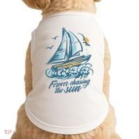 Forever Chasing The Sun Sail Boat Doggie Tank thumb 0