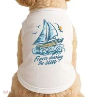 Forever Chasing The Sun Sail Boat Doggie Tank thumb 0