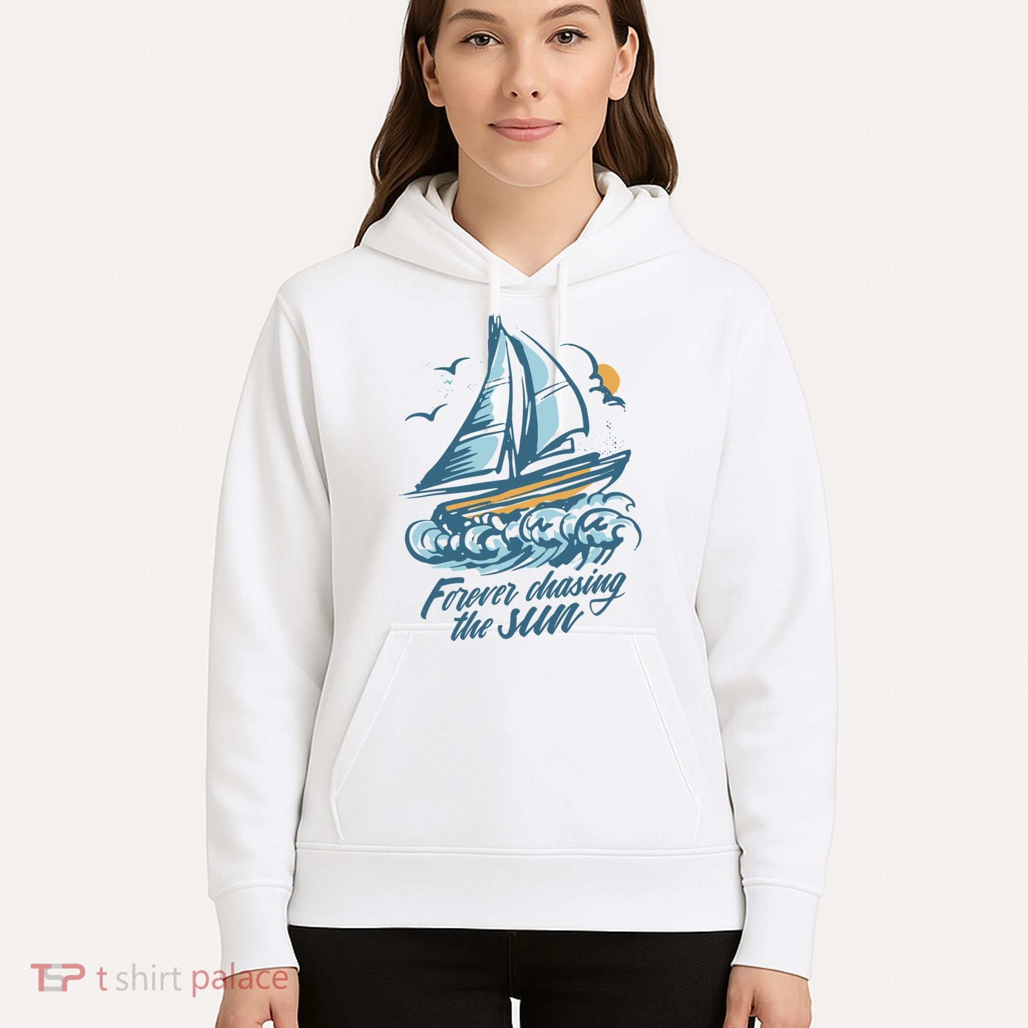 Forever Chasing The Sun Sail Boat Hoodie