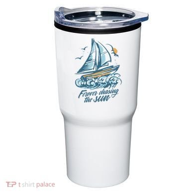 Forever Chasing The Sun Sail Boat Tumbler