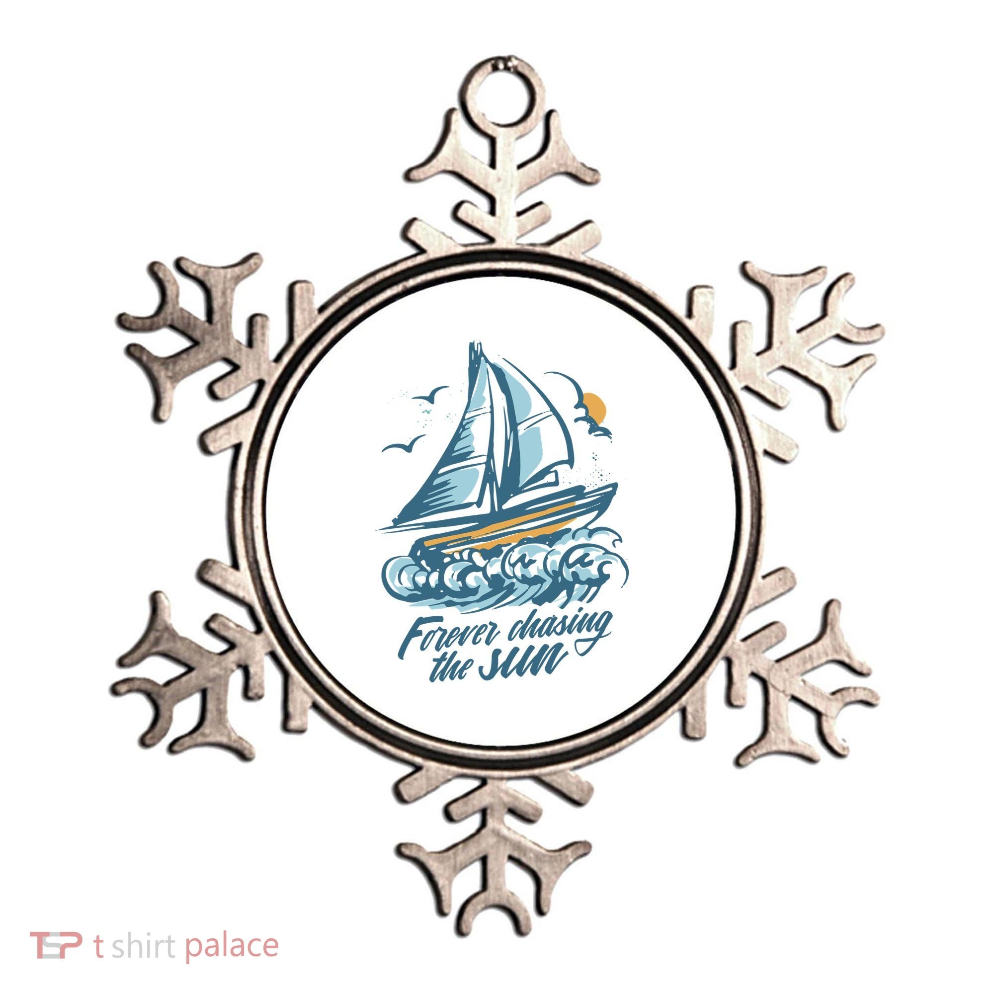 Forever Chasing The Sun Sail Boat Ornament