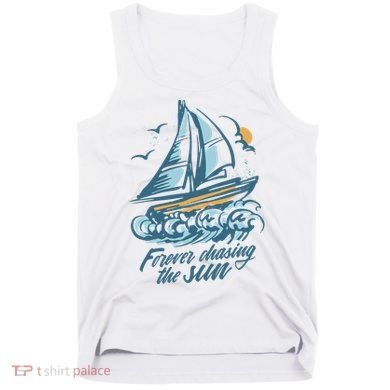 Forever Chasing The Sun Sail Boat Tank Top