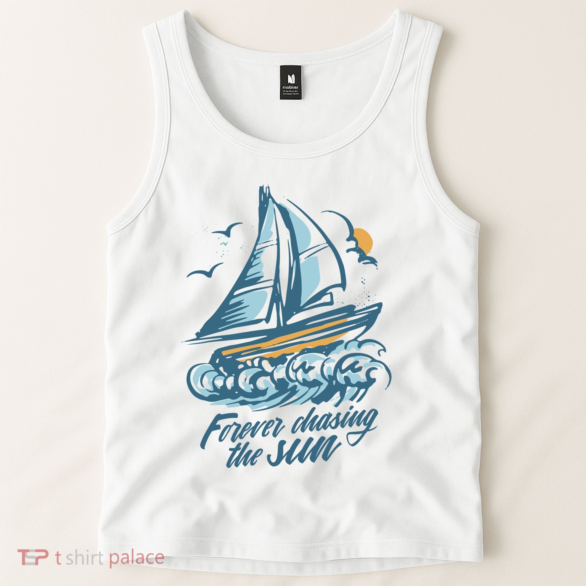 Forever Chasing The Sun Sail Boat Tank Top