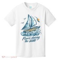Forever Chasing The Sun Sail Boat Kids T-Shirt thumb 0