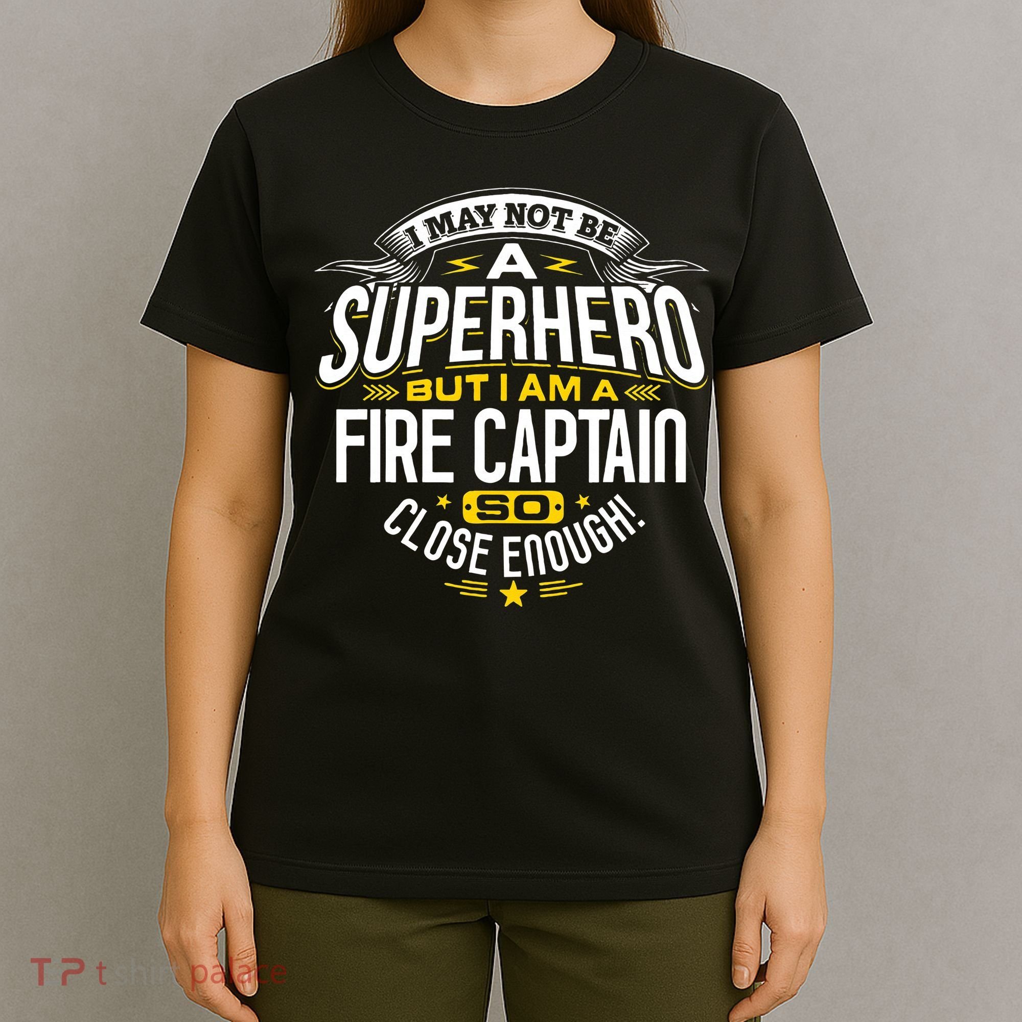 Fire Captain T Gift Idea Superhero Fireman T-Shirt