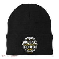 Fire Captain T Gift Idea Superhero Fireman Beanie thumb 0