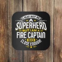 Fire Captain T Gift Idea Superhero Fireman Coaster thumb 0