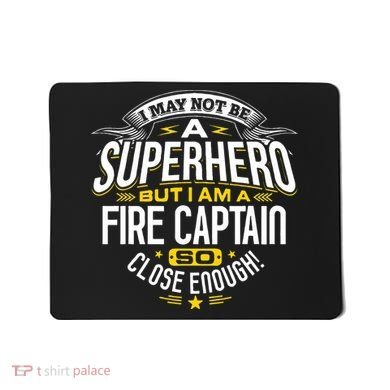 Fire Captain T Gift Idea Superhero Fireman Mousepad