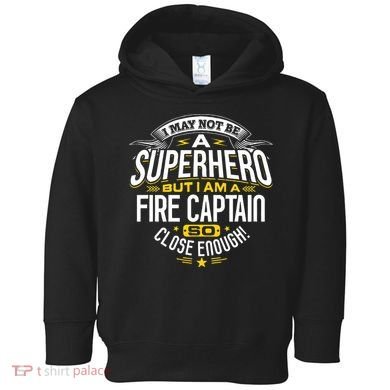 Fire Captain T Gift Idea Superhero Fireman Toddler Hoodie