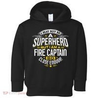 Fire Captain T Gift Idea Superhero Fireman Toddler Hoodie thumb 0