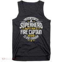 Fire Captain T Gift Idea Superhero Fireman Tank Top thumb 0