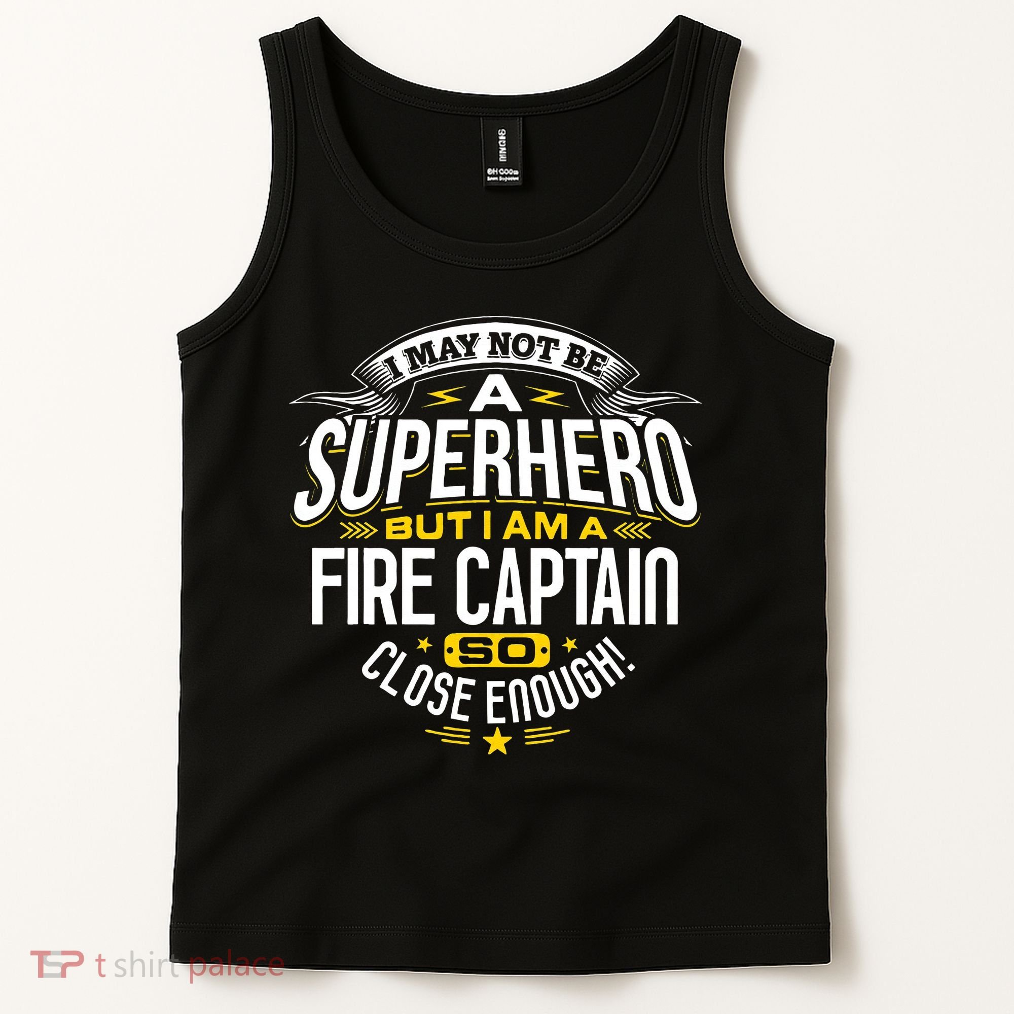 Fire Captain T Gift Idea Superhero Fireman Tank Top