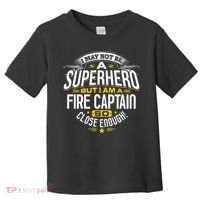 Fire Captain T Gift Idea Superhero Fireman Toddler T-Shirt thumb 0