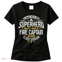 Fire Captain T Gift Idea Superhero Fireman Women's T-Shirt thumb 0